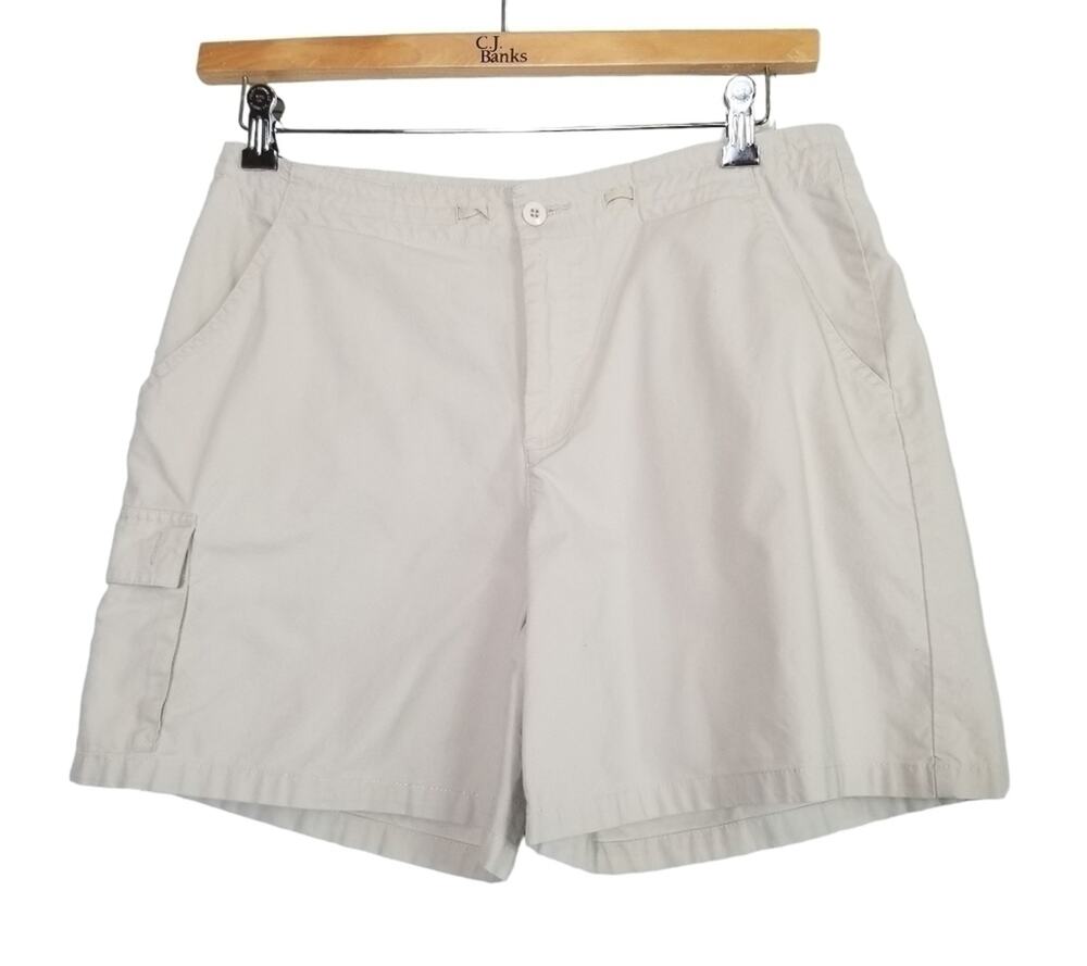 Weatherproof WMS SZ 12 Shorts Tan Cotton Flat Front Cargo Gorpcore Pebble